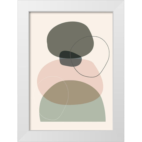 Adhere White Modern Wood Framed Art Print by Hogan, Aoibhne
