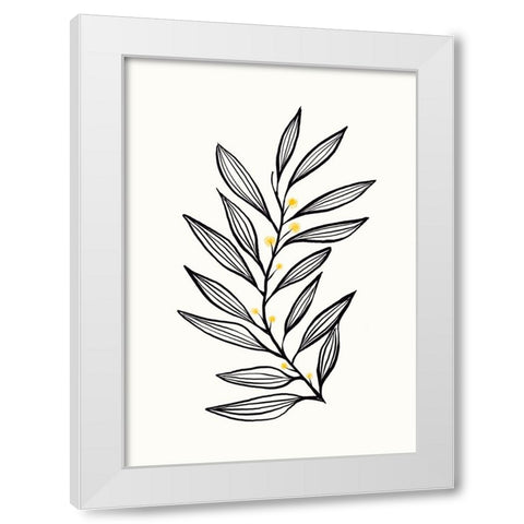Flowing Breeze  White Modern Wood Framed Art Print by Hogan, Aoibhne