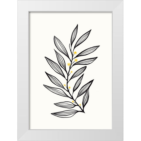 Flowing Breeze  White Modern Wood Framed Art Print by Hogan, Aoibhne