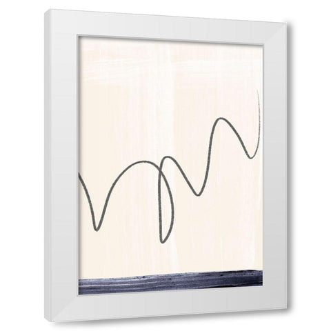 Departured II  White Modern Wood Framed Art Print by Hogan, Aoibhne