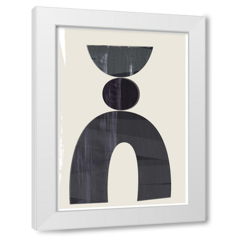 StructuredÂ  White Modern Wood Framed Art Print by Hogan, Aoibhne