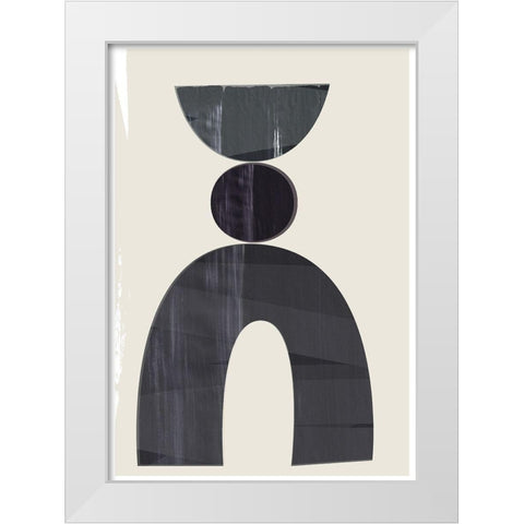 StructuredÂ  White Modern Wood Framed Art Print by Hogan, Aoibhne