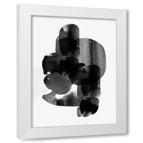 Shimmering Black II White Modern Wood Framed Art Print by Hogan, Aoibhne