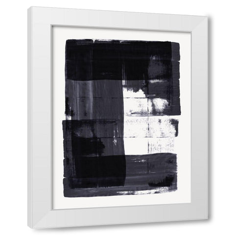 Square Black Stroke II White Modern Wood Framed Art Print by Hogan, Aoibhne