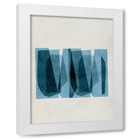 Bolds of Blue I White Modern Wood Framed Art Print by Hogan, Aoibhne