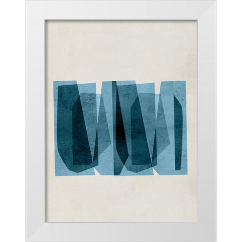 Bolds of Blue I White Modern Wood Framed Art Print by Hogan, Aoibhne