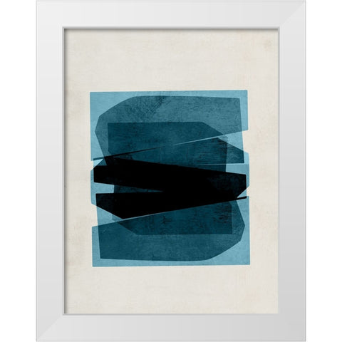 Bolds of Blue II White Modern Wood Framed Art Print by Hogan, Aoibhne