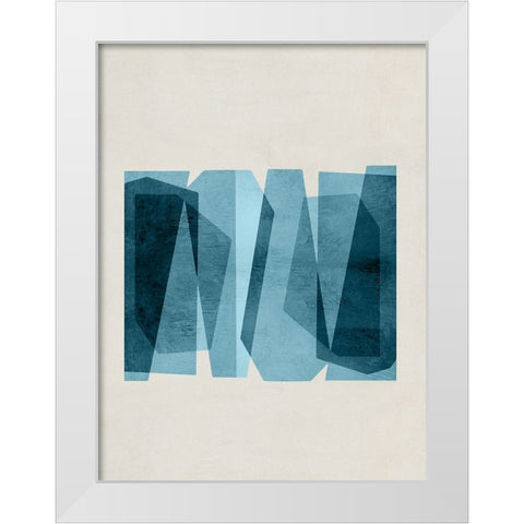 Bolds of Blue III  White Modern Wood Framed Art Print by Hogan, Aoibhne
