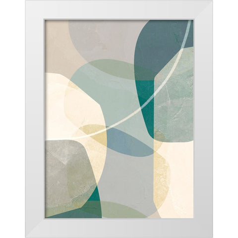 Formations of Blue I White Modern Wood Framed Art Print by Hogan, Aoibhne