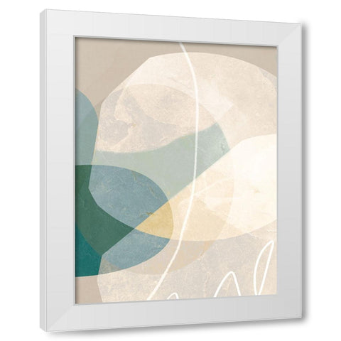 Formations of Blue III White Modern Wood Framed Art Print by Hogan, Aoibhne