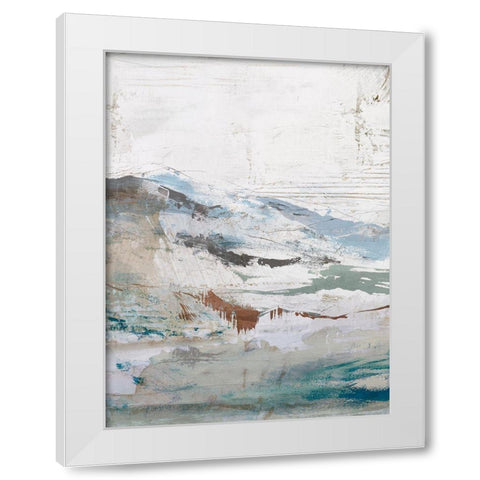 Blue Cliff II White Modern Wood Framed Art Print by Ian C