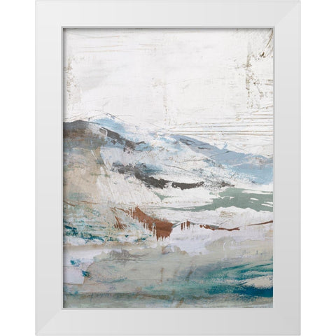 Blue Cliff II White Modern Wood Framed Art Print by Ian C