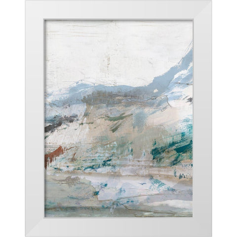 Blue Cliff III White Modern Wood Framed Art Print by Ian C