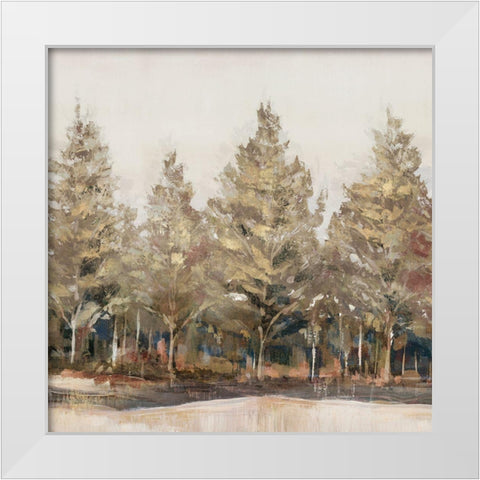 Gold Forest II  White Modern Wood Framed Art Print by Ian C
