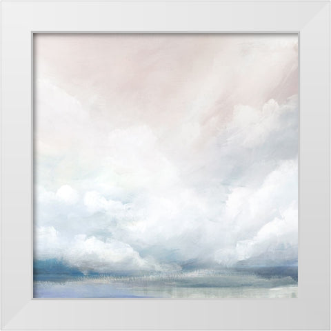 Rolling Clouds White Modern Wood Framed Art Print by Ian C