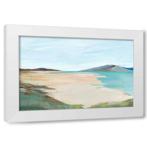 Sunny Beach Shore I White Modern Wood Framed Art Print by Ian C