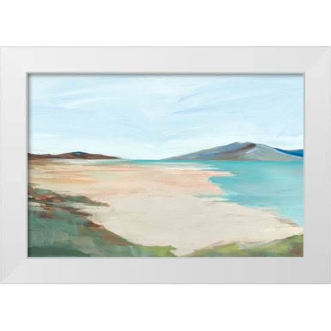 Sunny Beach Shore I White Modern Wood Framed Art Print by Ian C