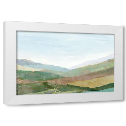 Colourful Plains I White Modern Wood Framed Art Print by Ian C
