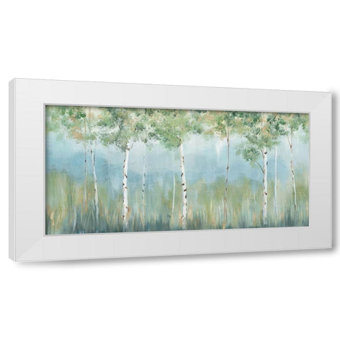 Peaceful Oasis White Modern Wood Framed Art Print by Ian C