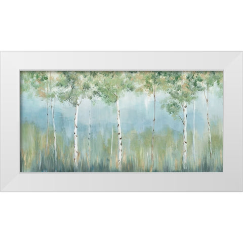 Peaceful Oasis White Modern Wood Framed Art Print by Ian C
