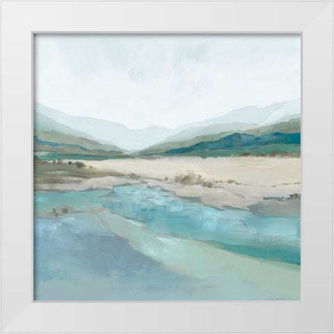 Misty Mornings White Modern Wood Framed Art Print by Ian C