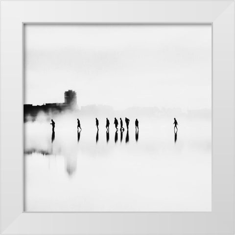 A Long Walk White Modern Wood Framed Art Print by Beddoes, Ingrid