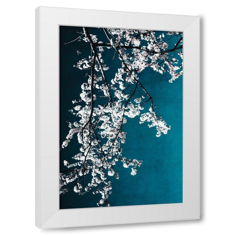 White Blossoms White Modern Wood Framed Art Print by Beddoes, Ingrid
