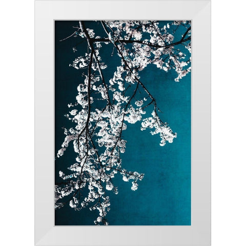 White Blossoms White Modern Wood Framed Art Print by Beddoes, Ingrid