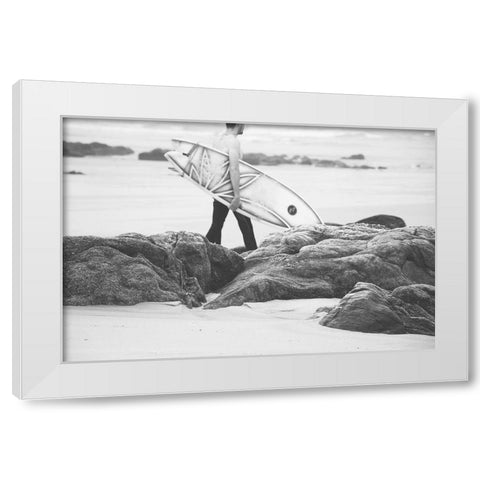 Surf II  White Modern Wood Framed Art Print by Beddoes, Ingrid