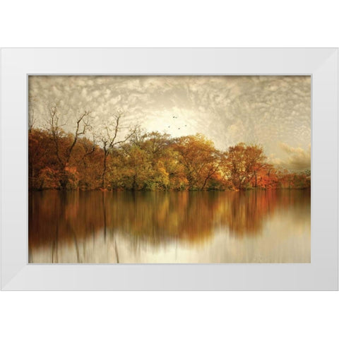 Floating Foliage White Modern Wood Framed Art Print by Jenney, Jessica