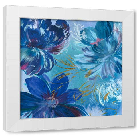Midnight Floral I White Modern Wood Framed Art Print by Jensen, Asia