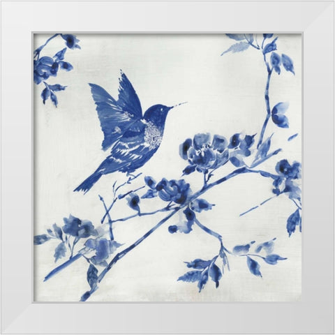 Porcelain Hummingbird White Modern Wood Framed Art Print by Jensen, Asia