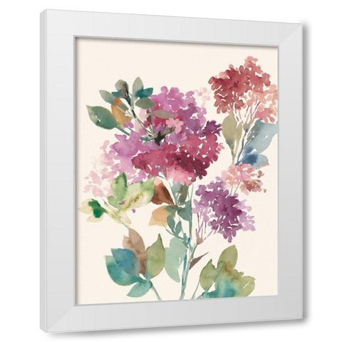 Sweet Hydrangea I White Modern Wood Framed Art Print by Jensen, Asia