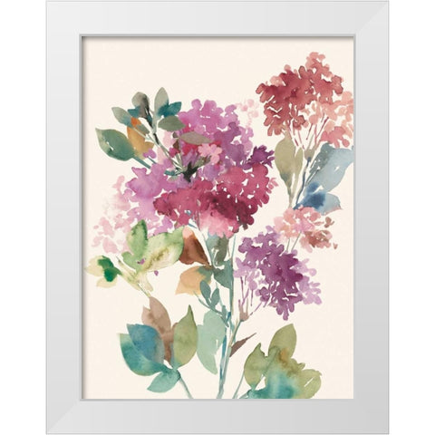 Sweet Hydrangea I White Modern Wood Framed Art Print by Jensen, Asia