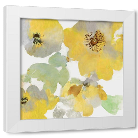 Sunny Floral I White Modern Wood Framed Art Print by Jensen, Asia