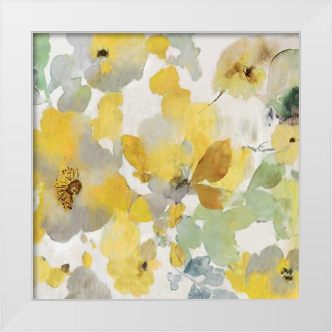 Sunny Floral II White Modern Wood Framed Art Print by Jensen, Asia