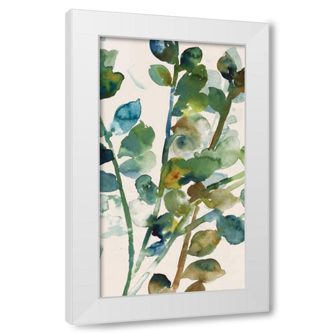 Fall Leaves I White Modern Wood Framed Art Print by Jensen, Asia