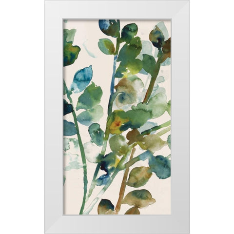 Fall Leaves I White Modern Wood Framed Art Print by Jensen, Asia
