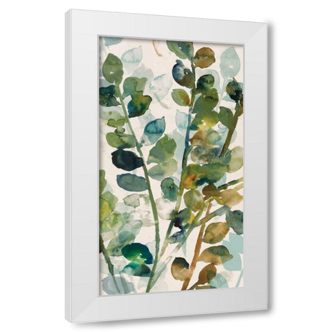 Fall Leaves II White Modern Wood Framed Art Print by Jensen, Asia