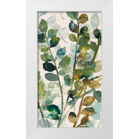 Fall Leaves II White Modern Wood Framed Art Print by Jensen, Asia