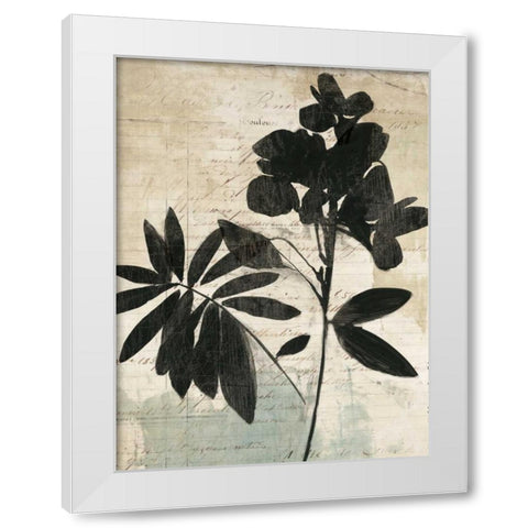Inky Floral II White Modern Wood Framed Art Print by Jensen, Asia