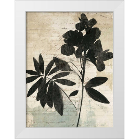 Inky Floral II White Modern Wood Framed Art Print by Jensen, Asia