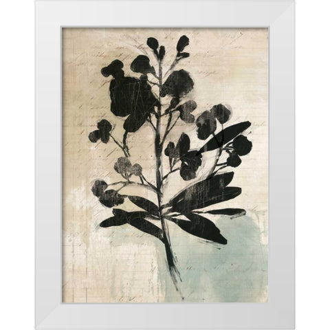 Inky Floral III White Modern Wood Framed Art Print by Jensen, Asia