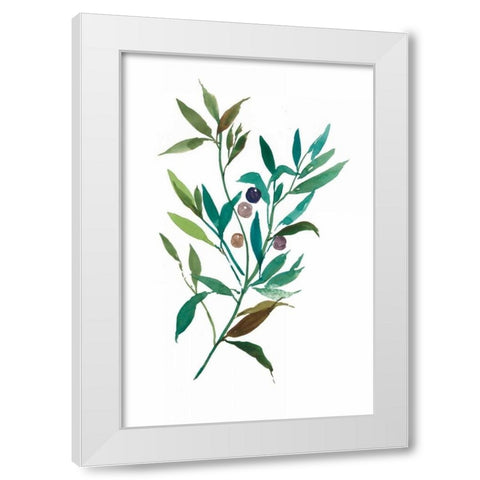 Olive I White Modern Wood Framed Art Print by Jensen, Asia
