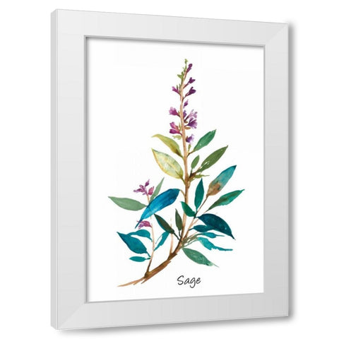 Sage II White Modern Wood Framed Art Print by Jensen, Asia