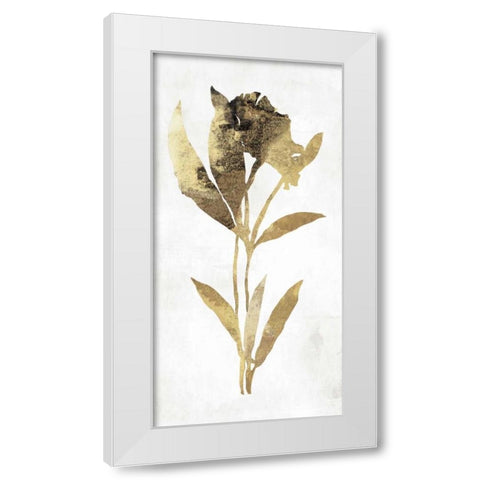 Gold Botanical III White Modern Wood Framed Art Print by Jensen, Asia