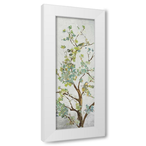 Sage Branch I White Modern Wood Framed Art Print by Jensen, Asia