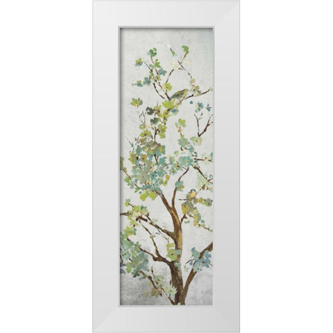 Sage Branch I White Modern Wood Framed Art Print by Jensen, Asia