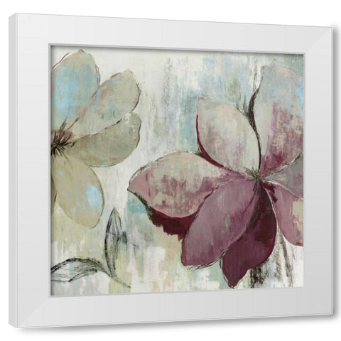 Drippy Floral II White Modern Wood Framed Art Print by Jensen, Asia