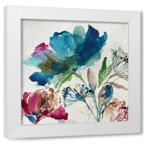 Blossoming II  White Modern Wood Framed Art Print by Jensen, Asia